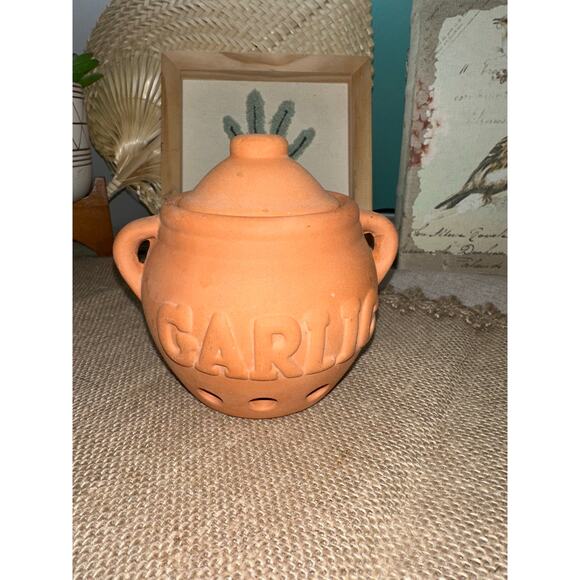GUC Terracotta Rust Color Garlic Kepper Storage for Kitchen - Picture 2 of 8